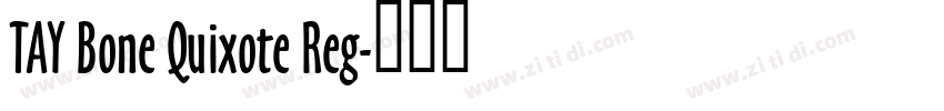 TAY Bone Quixote Reg字体转换